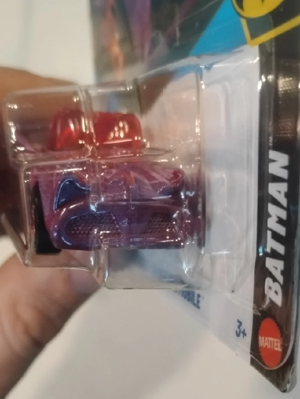 Mattel Hot Wheels Purple Batmobile with Orange Wheels